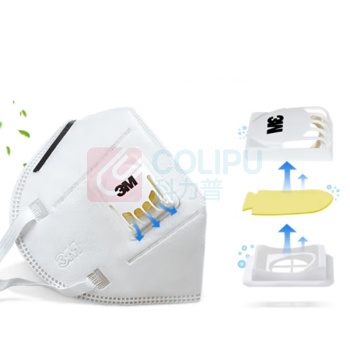 3M 带呼吸阀耳带式防颗粒物PM2.5工业粉尘飞沫针织带口罩 9501V+口罩KN95 单片装1只 