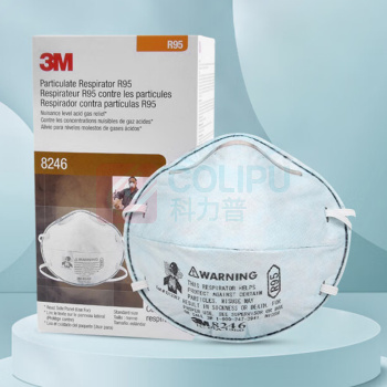 3M R95酸性气体异味及颗粒物头戴式工业防尘口罩 8246CN