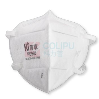 呼享 HU+ 防尘口罩 HU960 50只/盒 双片装 超低阻力款过滤率接近99%呼吸棉耳带式KN95口罩