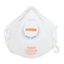 UVEX 日常防护型口罩 8732210 均码 4 GB 2626-2006 带 静电滤棉 无纺布 杯状式 P类 FFP2 ≥94% FFP2 (白色) 头戴式
