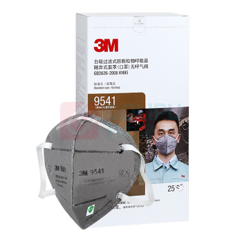 3M KN95耳带式口罩 活性炭 9541 25只/盒
