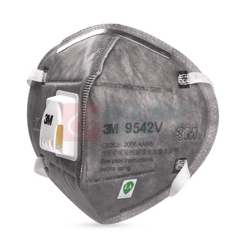 3M 活性炭呼吸阀口罩 9542V 头戴款20只/盒
