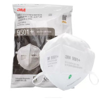3M 9500系列折叠式防颗粒物口罩 9501 50个/包 KN95 (环保) 针织耳戴式 10包/箱