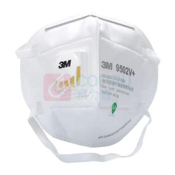 3M 口罩带呼吸阀耳带式防颗粒物PM2.5粉尘雾霾口罩 KN959501V+ 单片装