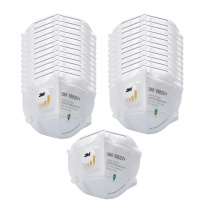 3M 头戴式带阀自吸过滤式防颗粒物呼吸器KN95 9502V+ / 25只/袋 10袋/箱