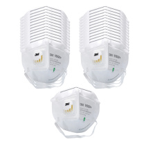 3M 头戴式带阀自吸过滤式防颗粒物呼吸器KN95 9502V+ 25只/盒 10盒/箱 (单片装)