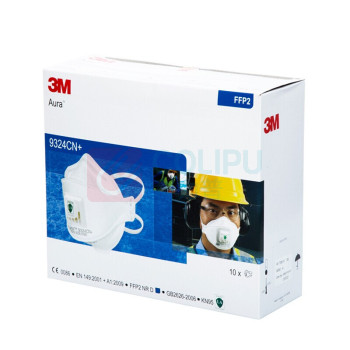 3M 自吸过滤式防颗粒物呼吸器 9324CN+ 10只/盒 12盒/箱