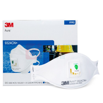 3M 自吸过滤式防颗粒物呼吸器 9324CN+ 10只/盒 12盒/箱
