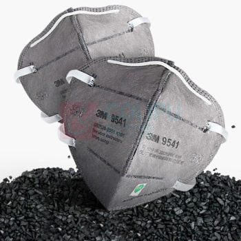 3M 性炭防甲醛口罩 9541 25只  防烟防毒防尘颗粒物带阀