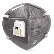3M KN95活性炭带阀口罩(头带式) 9542V 