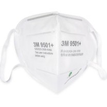 3M KN95口罩 9501+ 50只/盒  不带呼吸阀，耳带式