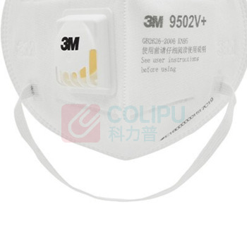 3M 头戴式带阀自吸过滤式防颗粒物口罩独立包装 9502V+