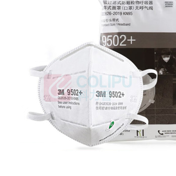 3M 防尘防颗粒物KN95头戴式针织带劳保口罩环保装 9502+ 50只/包