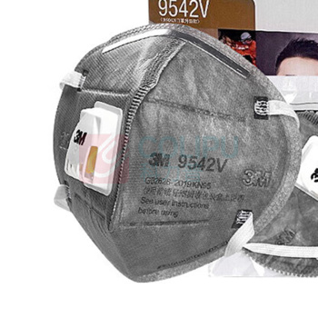 3M 口罩活性炭 KN95防护口罩 呼吸阀透气 防雾霾 PM2.5 针织带 9542V