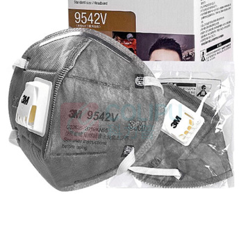 3M 口罩活性炭 KN95防护口罩 呼吸阀透气 防雾霾 PM2.5 针织带 9542V