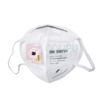 3M 一只装带呼吸阀防护颗粒飞沫口罩 9501V+ (白色)