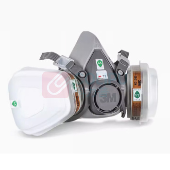 3M 半面型防护面罩多种气体防护套装(七件套) 6200系列 含6200半面罩、6002滤毒盒2个、5N11滤棉2个、501滤棉盖2个(单品组合)