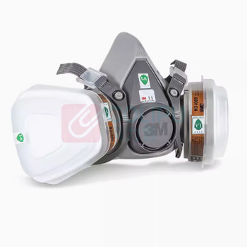 3M 半面型防护面罩多种气体防护套装(七件套) 6200系列 含6200半面罩、6002滤毒盒2个、5N11滤棉2个、501滤棉盖2个(单品组合)
