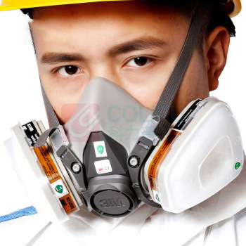 3M 尘毒呼吸防护套装6200套装 (含6200半面罩、6001滤毒盒2个、5N11滤棉2个、501滤棉盖2个)