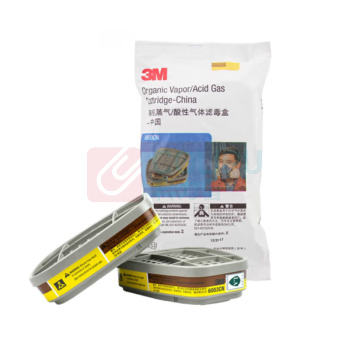 3M 呼吸器滤毒盒 防有毒气体防有机蒸气 6003CN 塑料
