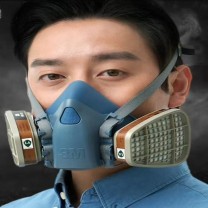 3M 面具套装 7502+6001CN 三件套 硅胶半面具套装无滤棉滤棉盖