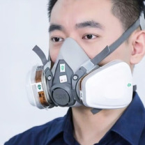 3M 半面罩防毒面具 6200+两个6001CN 防有机蒸汽
