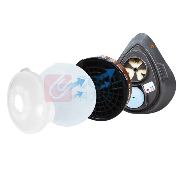 3M 防毒呼吸防护套装 3200套装 含3200半面具×1+3001CN滤毒盒×1+3N11CN滤棉×1+395CN滤棉盖×1