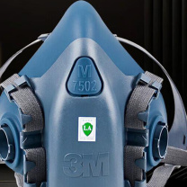 3M 半面型防护面具 7502 头戴式 防护化学飞溅 防微粒低能量冲击 硅胶 需搭配配件使用