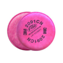 3M 过滤棉 2091CN P100过滤棉防尘有机蒸汽喷漆异味防工业粉尘防装修 搭配面具使用 40包起订