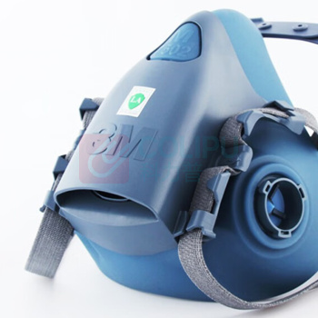 3M 硅胶半面型防护面罩 (中号)七件套组合 7502主体+6002CN滤盒*2+5N11滤棉*2+501滤棉盖*2 防酸性气体、氯气、氯化氢、二氧化硫、二氧化氯