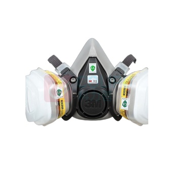 3M 防毒面具 6200+6003 含6200半面罩*1 6003滤盒*2 5N11滤棉*2 501滤棉盖*2
