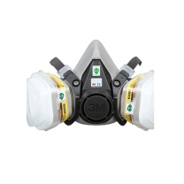 3M 防毒面具 6200+6003 含6200半面罩*1 6003滤盒*2 5N11滤棉*2 501滤棉盖*2