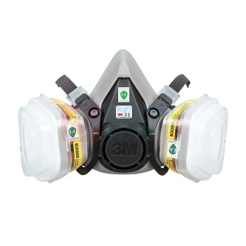 3M 防毒面具 6200+6003 含6200半面罩*1 6003滤盒*2 5N11滤棉*2 501滤棉盖*2