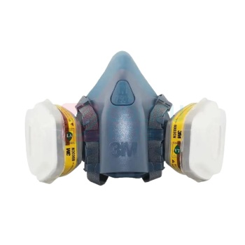 3M 自吸过滤式防毒面具 6003CN 7502+6003 硅胶+活性炭滤毒盒 半面罩 GB2890