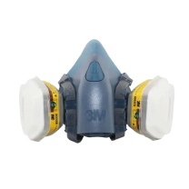 3M 自吸过滤式防毒面具 6003CN 7502+6003 硅胶+活性炭滤毒盒 半面罩 GB2890