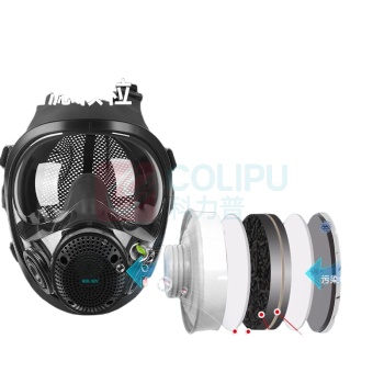 胜丽 SHENGLI 呼吸全面具配三级滤毒罐 M8900+M9007 防护一氧化碳 含导气管