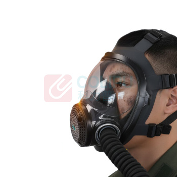 胜丽 SHENGLI 呼吸全面具配三级滤毒罐 M8900+M9007 防护一氧化碳 含导气管