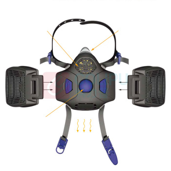 3M 硅胶半面型防护面罩(3M) HF-802SD