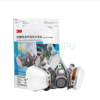 3M 6000系列防毒套装 620E 防护有机气体/蒸汽 含6200半面罩×1+6001CN滤毒盒×2+5N11CN预过滤棉×2+501滤棉盖×2