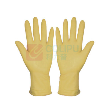 谨珅 橡胶手套 清洁手套 ST25 L码 25cm (黄色)