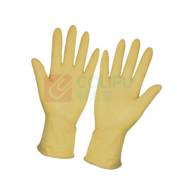 谨珅 橡胶手套 清洁手套 ST25 L码 25cm (黄色)