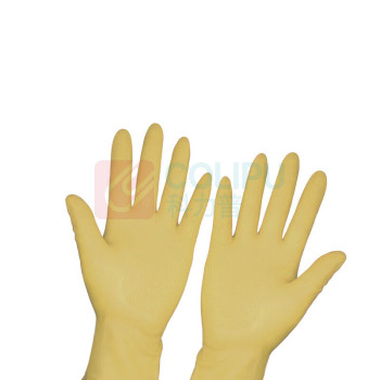 谨珅 橡胶手套 清洁手套 ST25 L码 25cm (黄色)