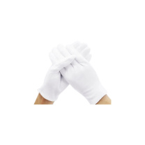 百舸 BAIGE 白手套 劳保手套棉汗布 120副装 加厚款 (白色) 珠宝文玩检阅表演