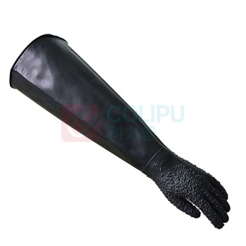 好员工 喷砂手套 加长加厚款 65CM (黑色)