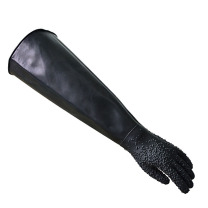 好员工 喷砂手套 加长加厚款 65CM (黑色)