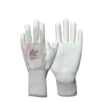 登升 防静电手套 PU619 灰色