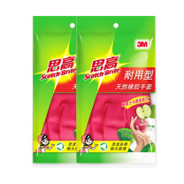 3M 思高橡胶耐用型手套 L号 (红色)