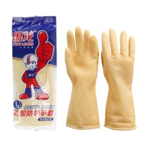 粤龙 YUE LONG 加厚乳胶耐酸碱手套 L码