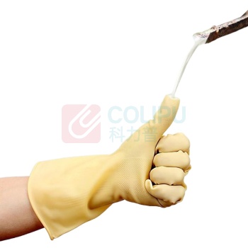 粤龙 加厚乳胶耐酸碱手套 L码