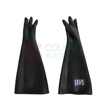 荣之拓 光面喷砂手套 M 加厚型 65cm 一对 (黑色) 带颗粒手套喷砂机用手套 防滑